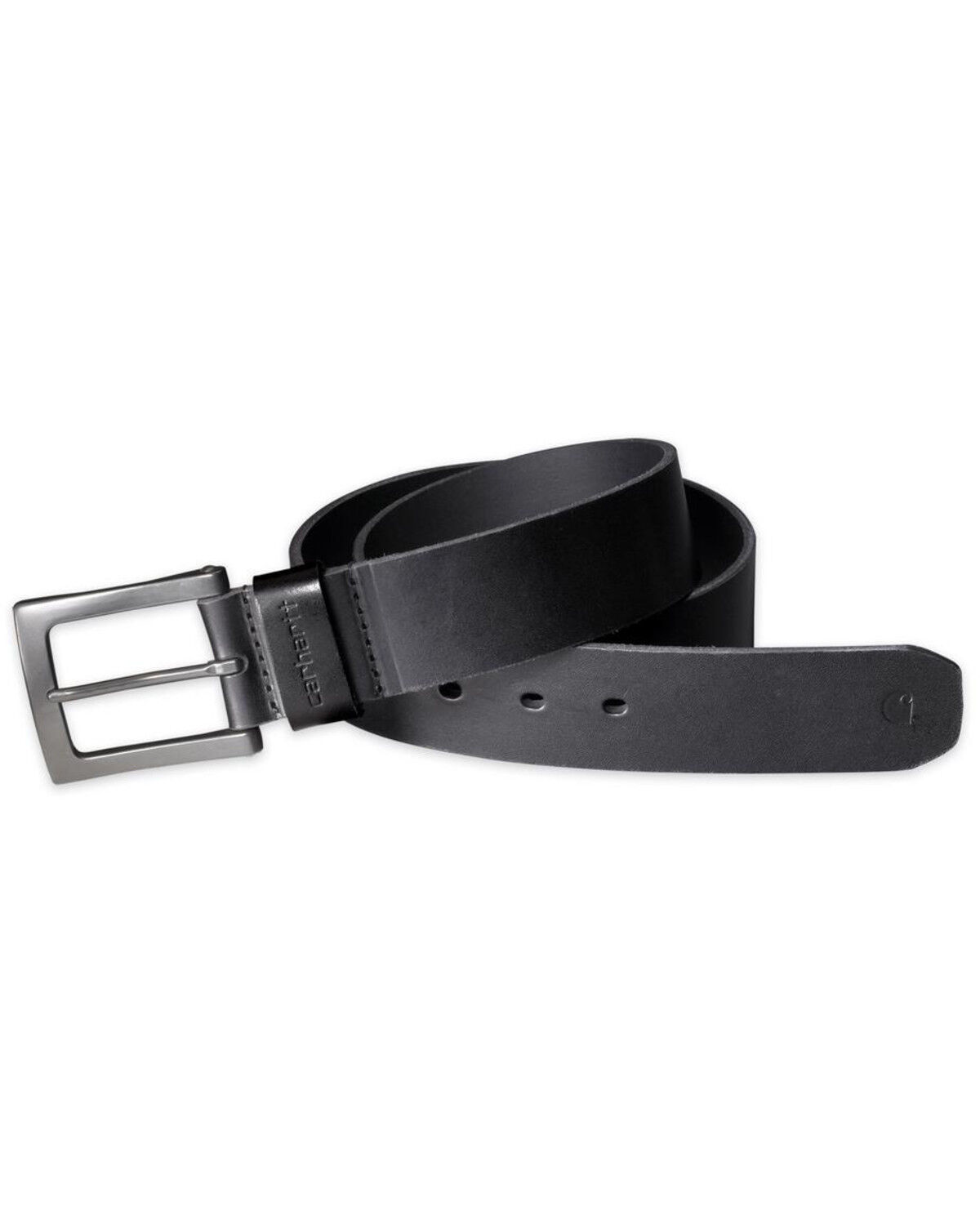 Image #1 - Carhartt Men's Anvil Leather Basic Belt, Black, hi-res