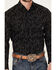 Ariat Men's Shea Print Long Sleeve Snap Western Shirt, Black, hi-res