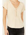 Image #3 - Idyllwind Women's Vaughn Henley Short Sleeve Shirt, Off White, hi-res