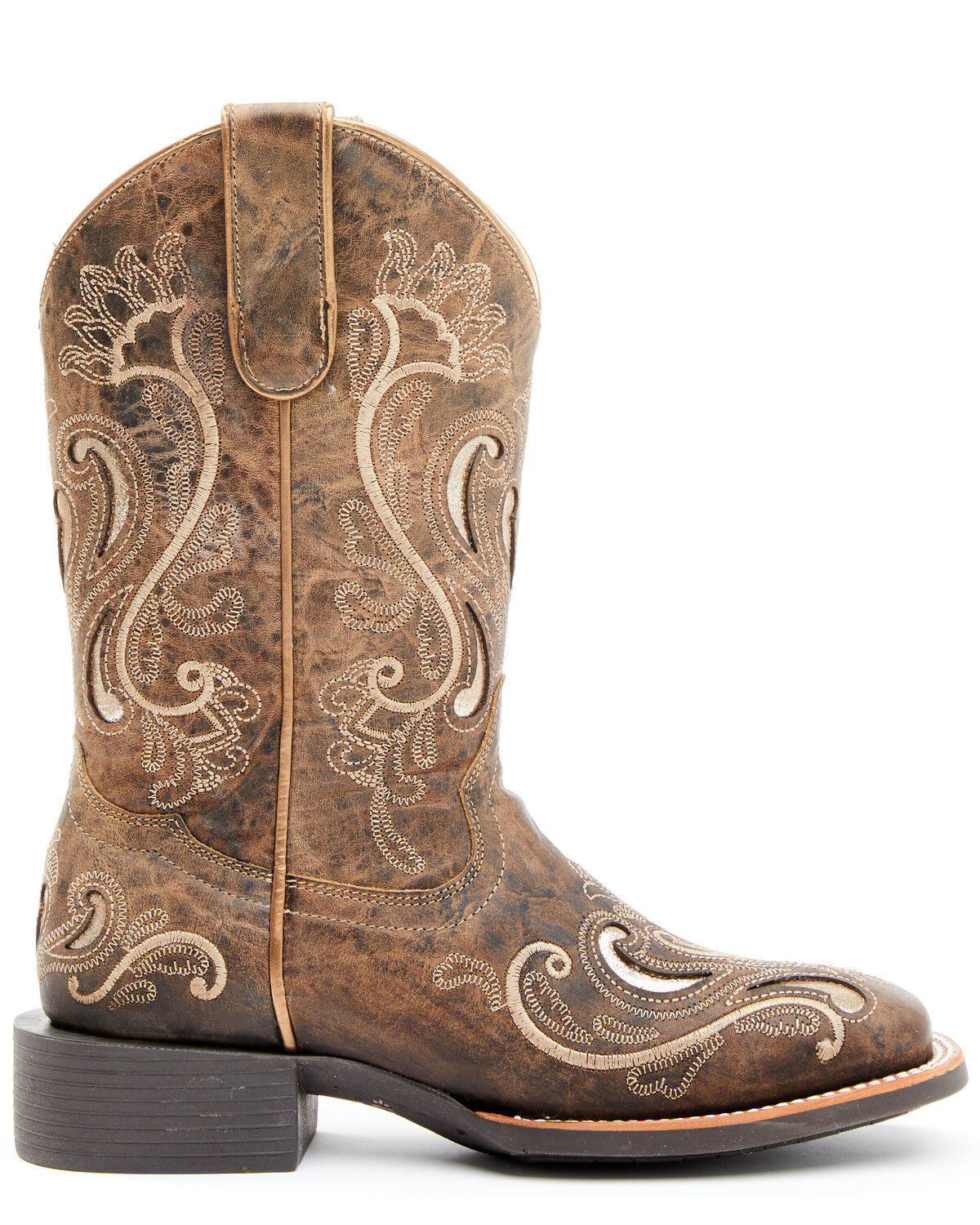 Image #2 - RANK 45® Women's Melody Western Performance Boots - Broad Square Toe, Tan, hi-res