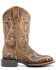 Image #2 - RANK 45® Women's Melody Western Performance Boots - Broad Square Toe, Tan, hi-res