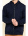 Image #4 - Hawx Men's FR Zip Up Fleece Work Hoodie - Big, Navy, hi-res