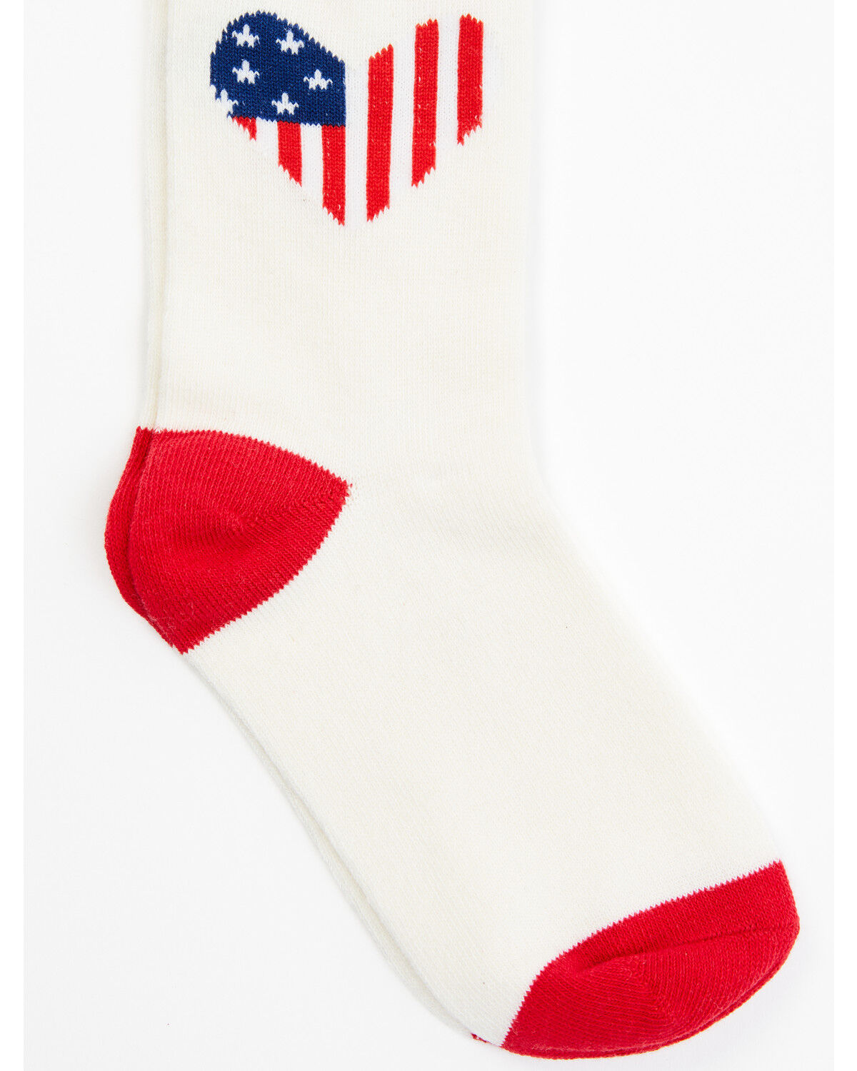 Image #1 - RANK 45® Girls' Americana Heart Crew Socks, Pink, hi-res