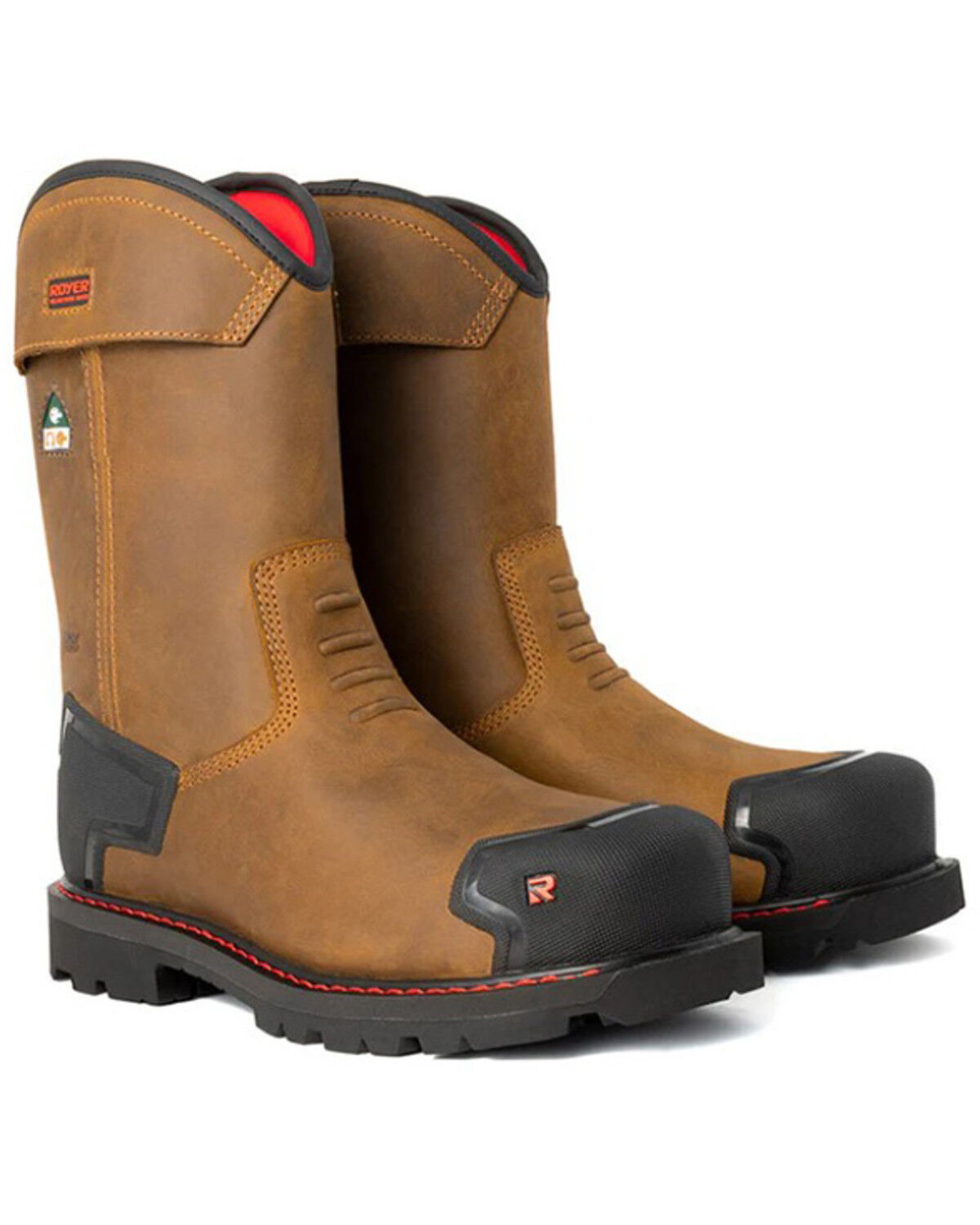 Image #1 - Royer Men's Wellington™ Vibram® TC4+ Waterproof Work Boots - Composite Toe, Brown, hi-res