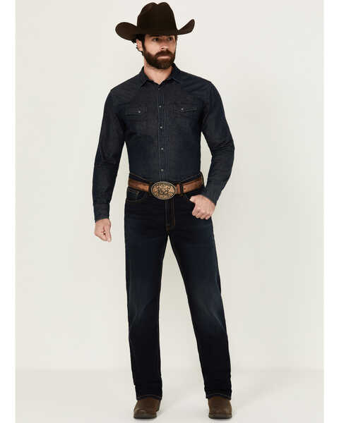 Image #1 - Cody James Men's Dark Wash Bay Roan Slim Straight Stretch Denim Jeans , Dark Wash, hi-res