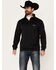 Image #1 - Cowboy Hardware Men's Cadet Stretch Zip Pullover, Black, hi-res