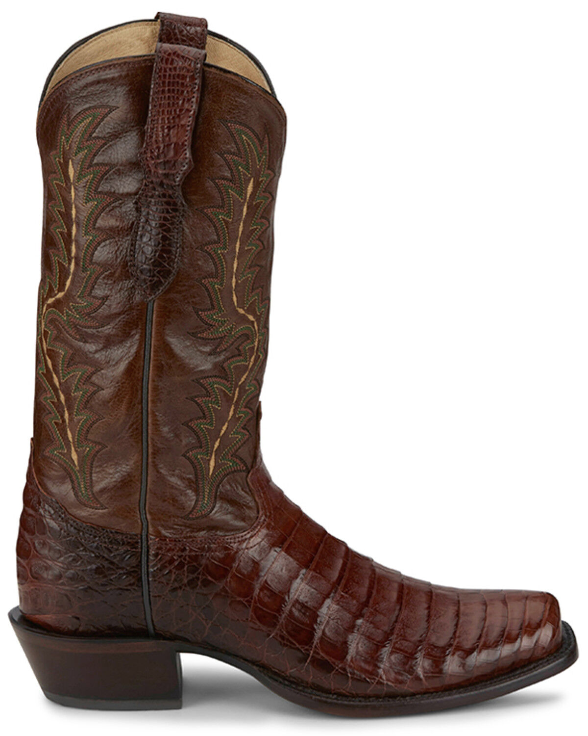 Image #2 - Tony Lama Men's Chasi Exotic Caiman Western Boots - Broad Square Toe, Cognac, hi-res