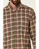 Wrangler Rugged Wear Men's Khaki Blue Ridge Long Sleeve Western Flannel Shirt , Beige/khaki, hi-res