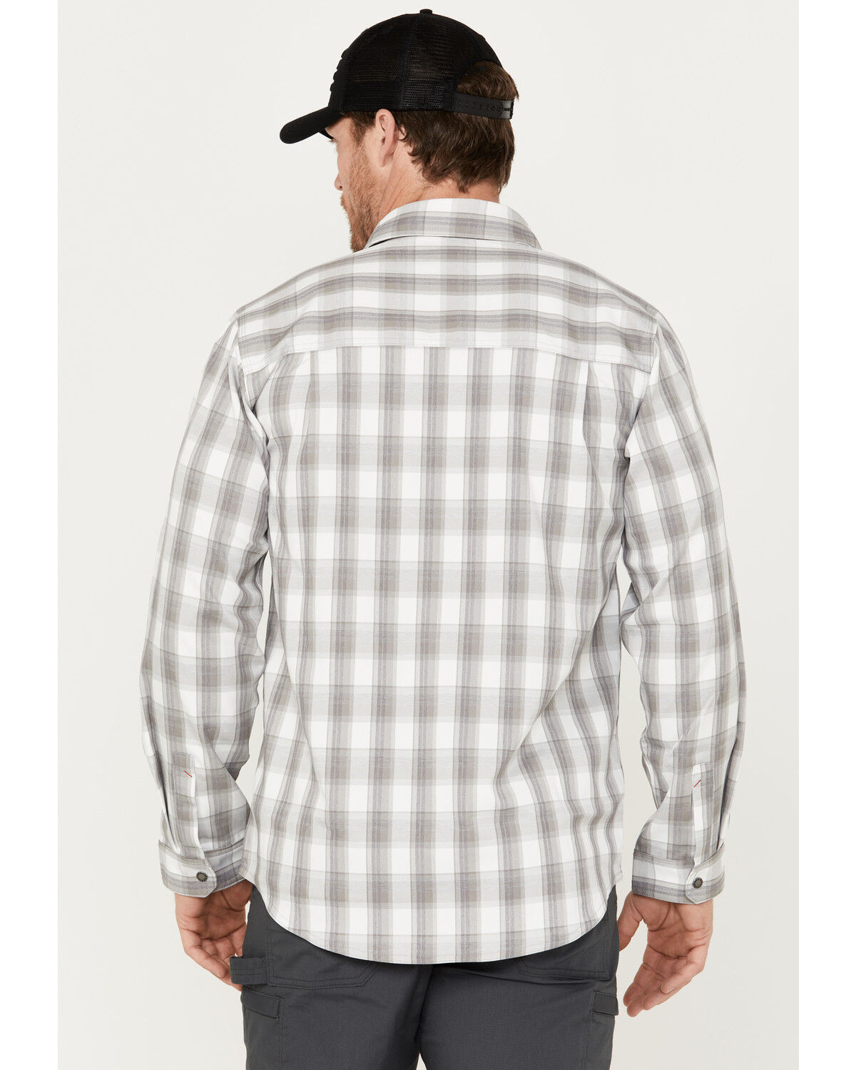 Image #4 - Dickies Men's Temp IQ Plaid Long Sleeve Western Snap Work Shirt, Charcoal, hi-res