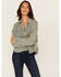 Image #1 - White Crow Women's Washed Cropped Knit Shacket, Green, hi-res