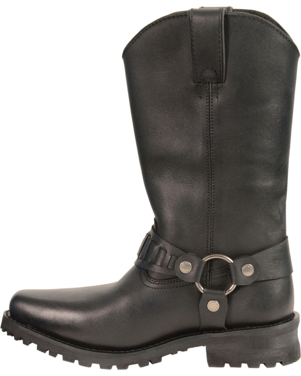 Image #4 - Milwaukee Leather Men's 11" Western Style Harness Boots - Square Toe, Black, hi-res