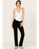 Image #3 - Miss Me Women's Mid Rise Wing Pocket Bootcut Stretch Denim Jeans, Black, hi-res