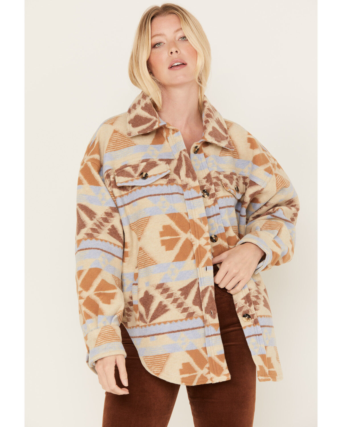 Image #1 - STS Ranchwear Women's Lulu Shacket, Yellow, hi-res