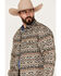 Image #2 - Scully Men's Southwestern Stripe Print Jacquard Shacket, Tan, hi-res