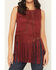 Image #3 - Idyllwind Women's Whitsett Cutout Faux Suede Fringe Tank Top, Cherry, hi-res