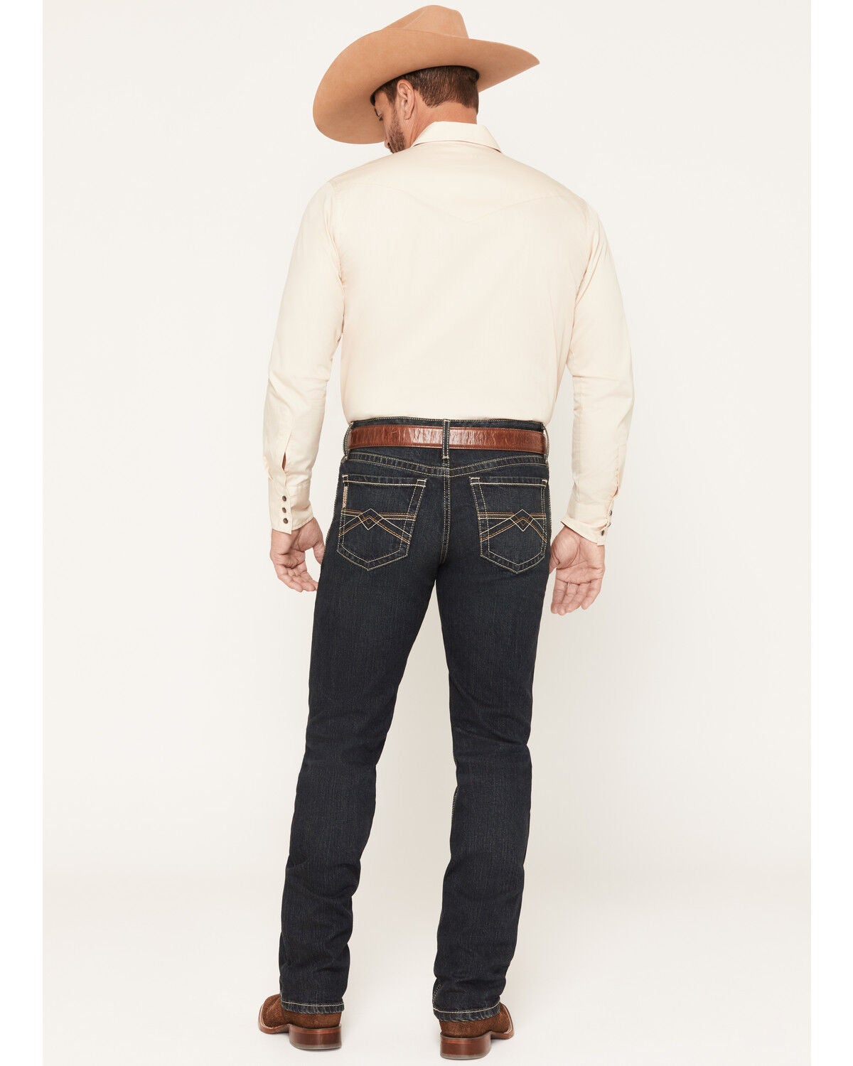 Image #3 - Cinch Men's Dark Wash Slim Bootcut Performance Stretch Denim Jeans, Dark Wash, hi-res