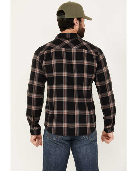 Image #4 - Brixton Men's Bowery Stretch Plaid Print Long Sleeve Button-Down Flannel Shirt, Black, hi-res