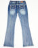 Image #3 - Shyanne Girls' Light Embroidered Faux Flap Pocket Bootcut Jeans, Blue, hi-res