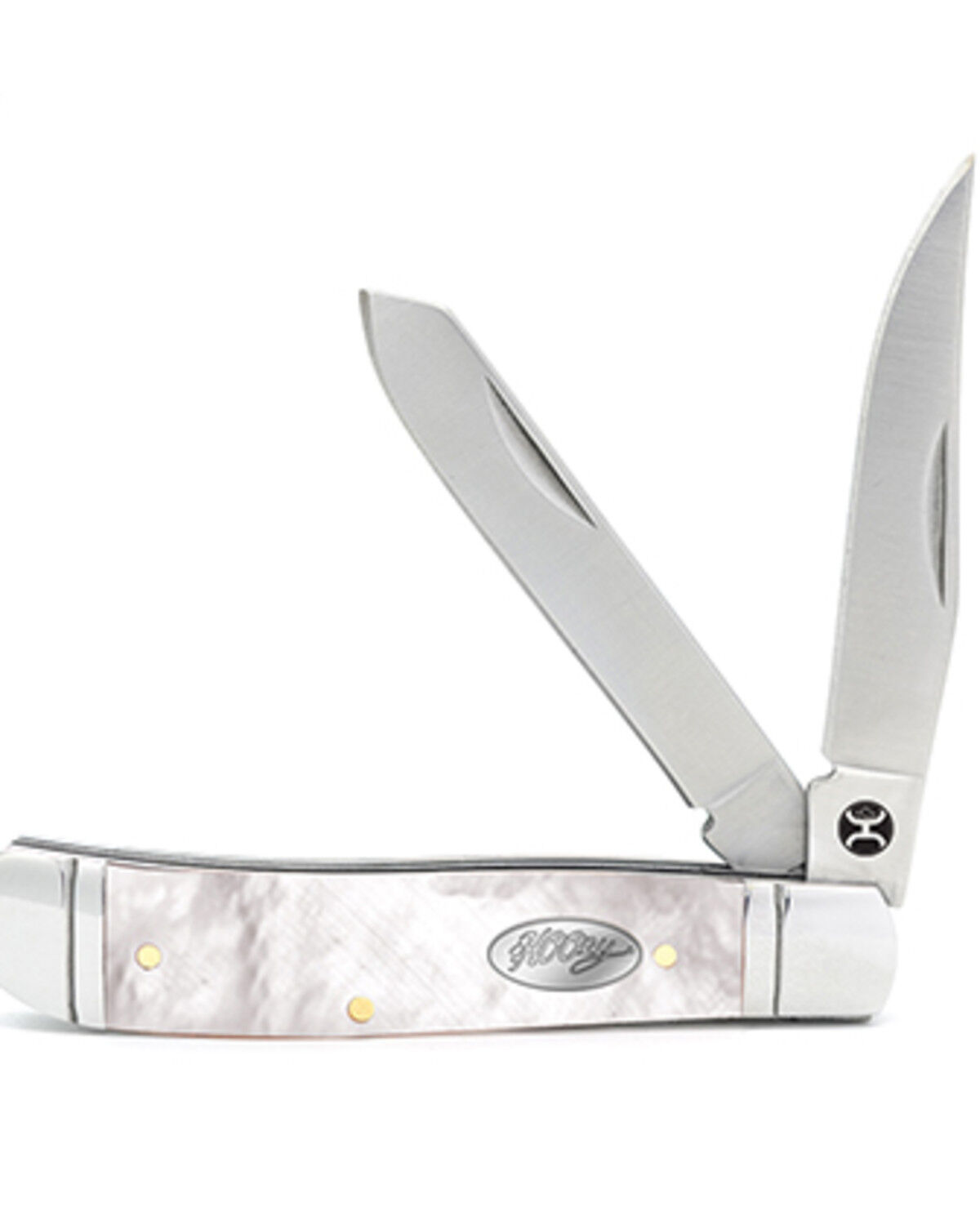 Image #1 - Hooey Mother Of Pearl Trapper Knife, White, hi-res
