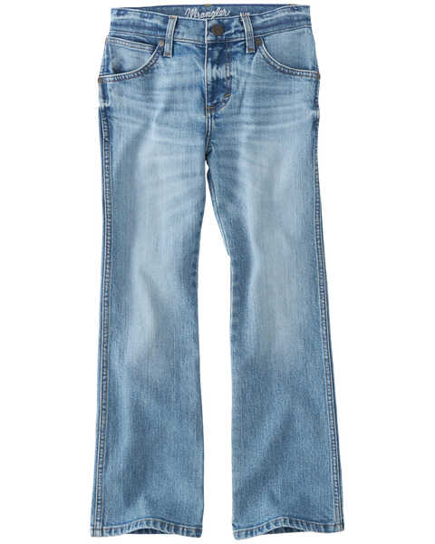 Image #2 - Wrangler Retro Boys' Woodmere Light Wash Slim Bootcut Stretch Denim Jeans, Blue, hi-res