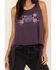 Image #4 - Shyanne Women's Cage Back Graphic Tank, Purple, hi-res