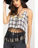 Image #4 - Shyanne Women's Plaid Embroidered Floral Fringe Crop Top, , hi-res