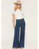 Image #1 - Wrangler X Lainey Wilson Women's Cheeky Wide Leg Stretch Denim Jeans, Blue, hi-res