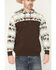 Image #3 - RANK 45® Men's Horizon Southwestern Print Colorblock Hooded Sweatshirt, Coffee, hi-res