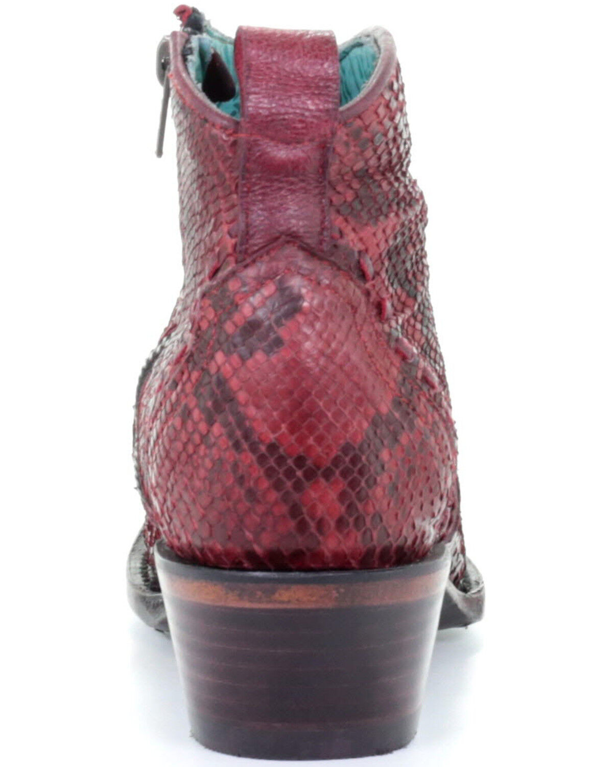 Image #4 - Corral Women's Red Python Fashion Booties - Snip Toe, , hi-res