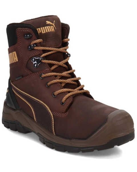 Image #1 - Puma Safety Men's Conquest CTX High Waterproof Work Boots - Soft Toe, Brown, hi-res