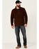 Moonshine Spirit Men's Lake View 1/2 Zip Front Fleece Pullover, Rust Copper, hi-res