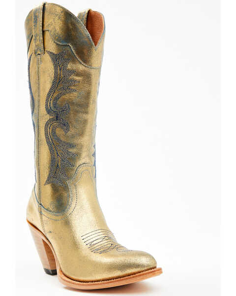 Image #1 - Shyanne Women's Sass Western Boots - Pointed Toe, Gold, hi-res