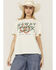 Image #1 - Blended Women's Howdy Cowboy Short Sleeve Graphic Tee, Cream, hi-res