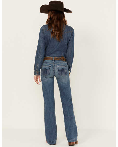 Image #3 - Ariat Women's Medium Wash Perfect Rise Bethany Trouser Jeans , Medium Wash, hi-res