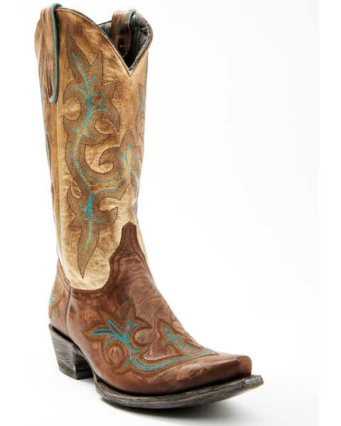 Image #1 - Old Gringo Women's Diego Heavy Western Boots - Snip Toe, Gold, hi-res