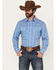 Image #1 - Wrangler 20X Men's Paisley Print Long Sleeve Snap Stretch Western Shirt, Blue, hi-res