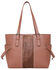 Trinity Ranch Women's Hair-On Cowhide Tote Bag, Brown, hi-res