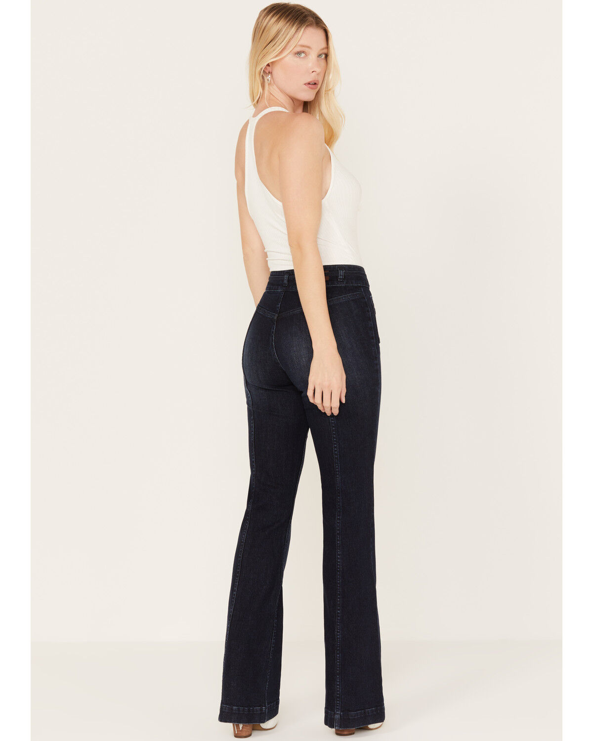 Image #3 - Shyanne Women's Dark Wash Trouser Jeans, Dark Wash, hi-res