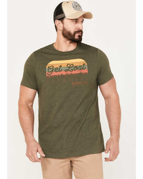 Brothers and Son's Men's Get Lost Short Sleeve Graphic T-Shirt, Dark Green, hi-res