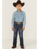 Cody James Youth Boys' Clive Dark Wash Stretch Slim Bootcut Jeans, Blue, hi-res