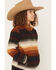 Image #2 - Wrangler Boys' Serape Striped Quarter Zip Pullover, Brown, hi-res