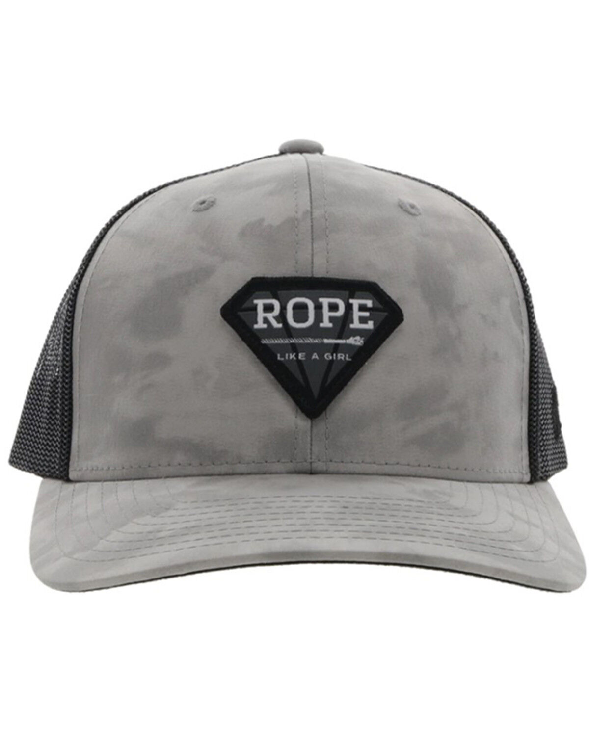 Image #3 - Hooey Women's Rope Like A Girl Patch Trucker Cap, Grey, hi-res