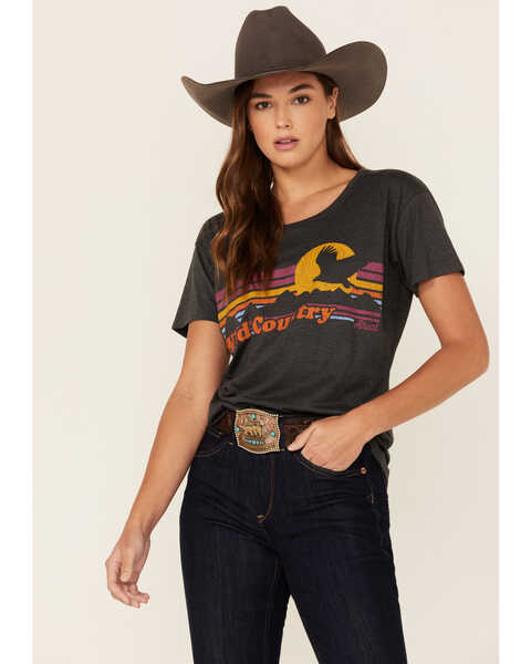 Image #1 - Ariat Women's Wild Country Graphic Tee, Charcoal, hi-res