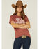 Ranch Dress'n Women's Can't Talk Now Graphic Tee, Rust Copper, hi-res
