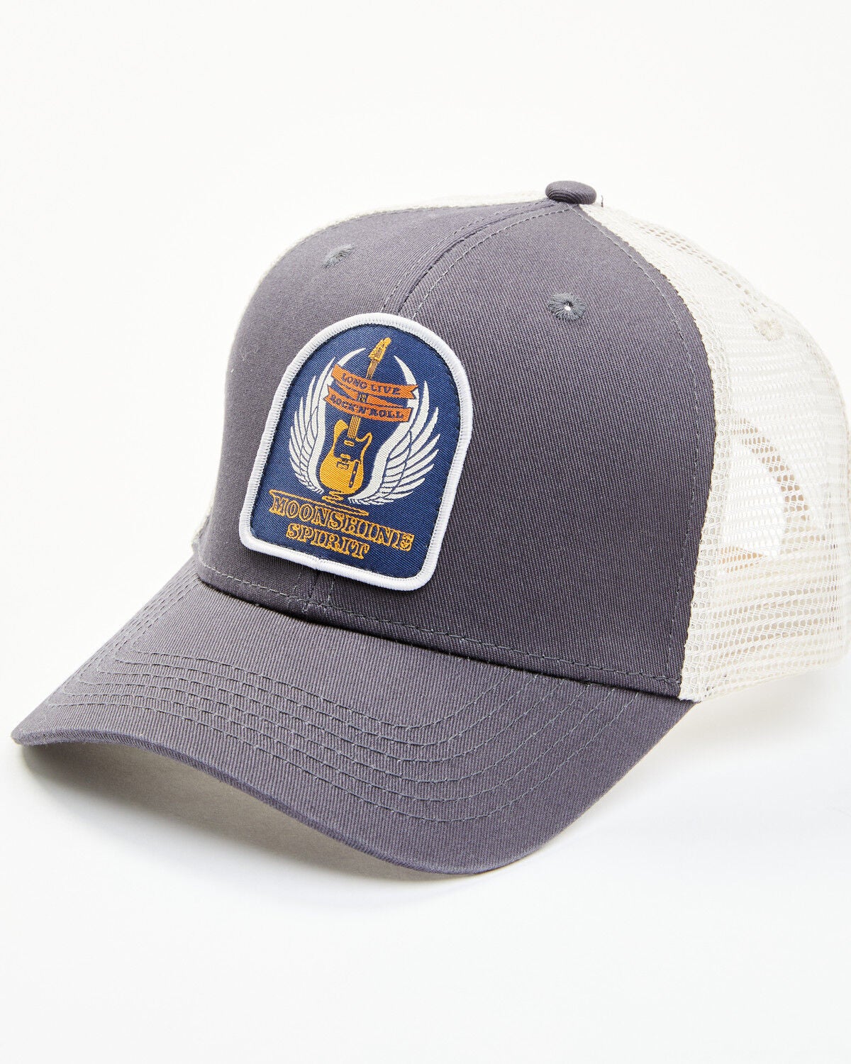Moonshine Spirit&reg; Men's Guitar Wings Patch Mesh-Back Ball Cap, Grey, hi-res
