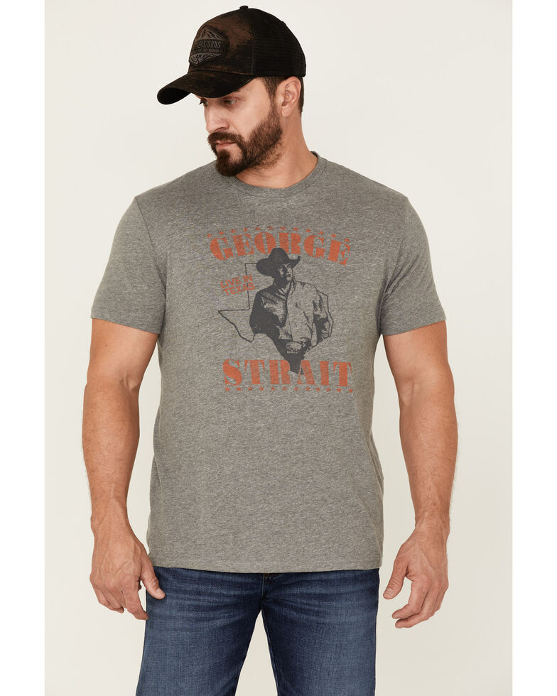 Wrangler Men's George Strait Texas Graphic T-Shirt , Heather Grey, hi-res