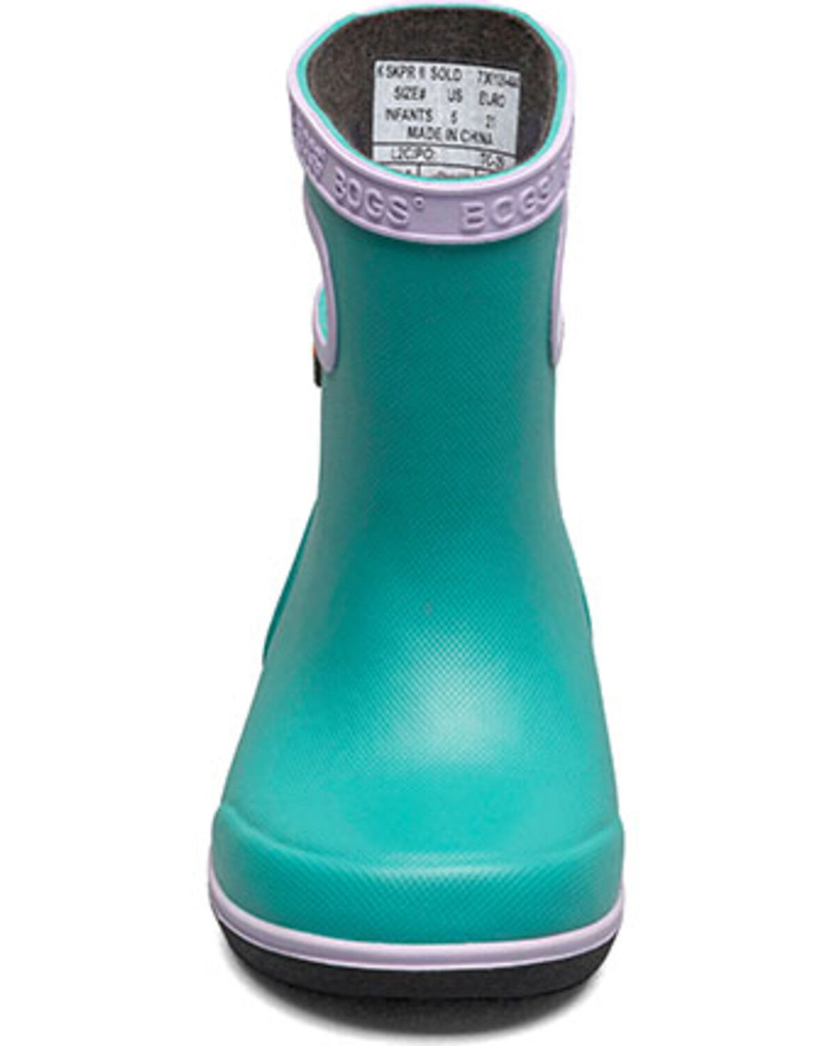 Image #4 - Bogs Boys' Skipper II Solid Rainboots, Teal, hi-res