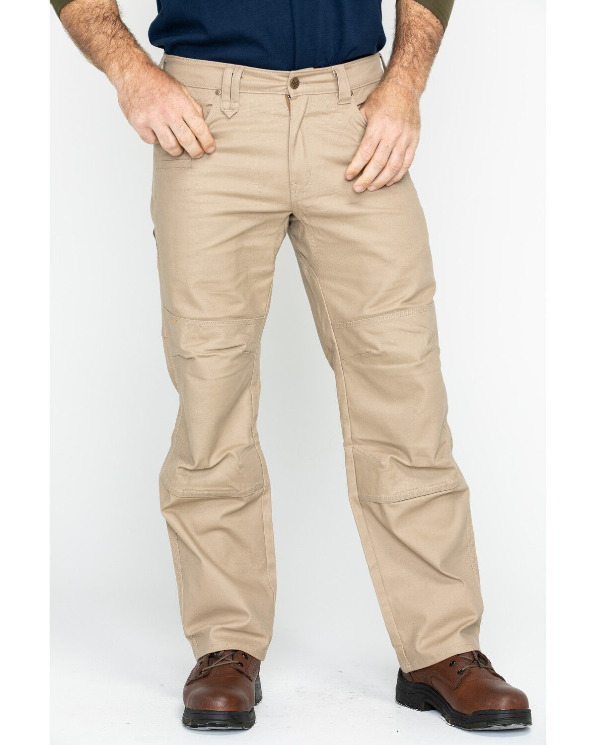 Image #1 - Hawx Men's Stretch Canvas Utility Work Pants - Big, Beige/khaki, hi-res