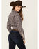 Image #4 - Cinch Women's Paisley Print Long Sleeve Button-Down Western Core Shirt , Grey, hi-res