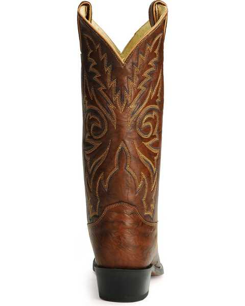 Justin Marbled Deerlite Cowboy Boots - Medium Toe, Chestnut, hi-res